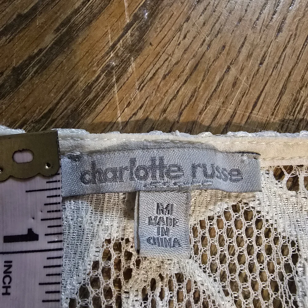 Charlotte Russe Cream‎ Lace Robe